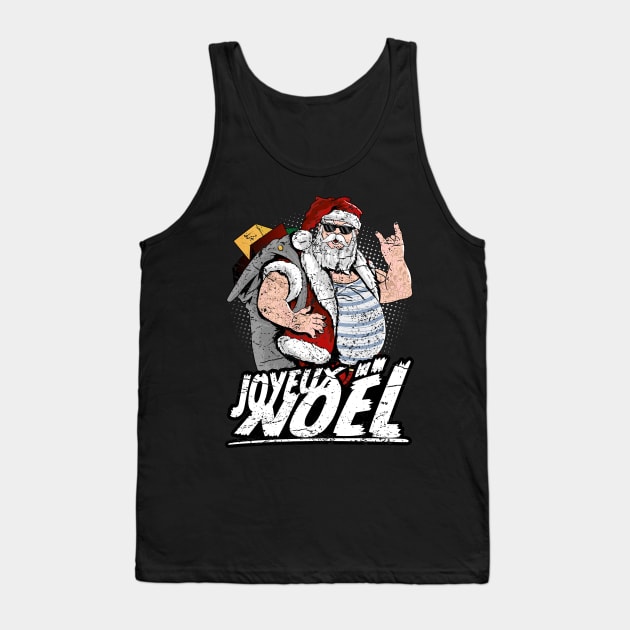 Joyeux noël cool tattooed santa claus with sunglasses Tank Top by RockabillyM